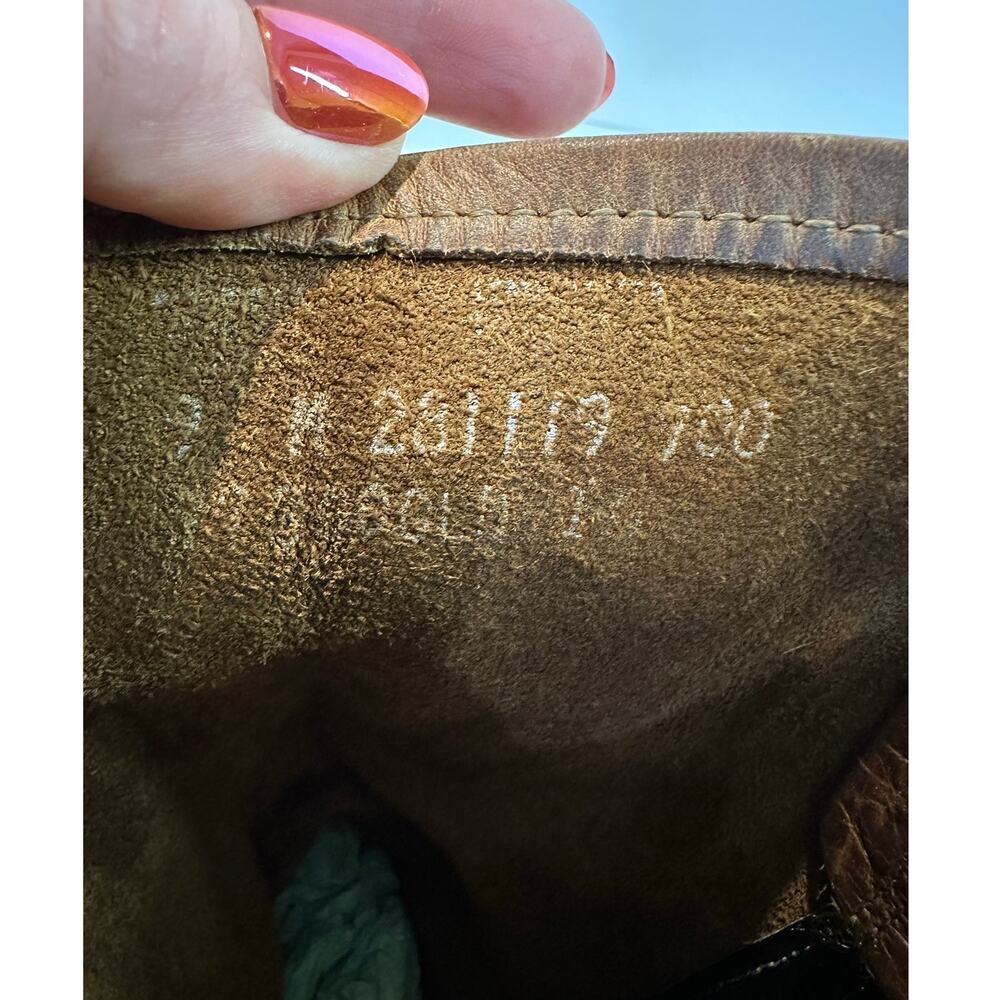 Frye 12R Heritage Harness Boots Women's Size 9 Brown Leather Square Toe - Picture 9 of 10